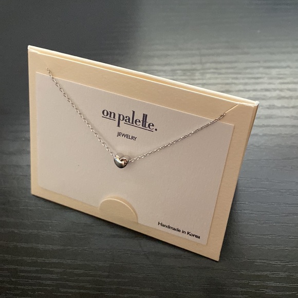 On Palette Jewelry silver with tiny heart charm. Handmade in Korea. - Picture 4 of 9